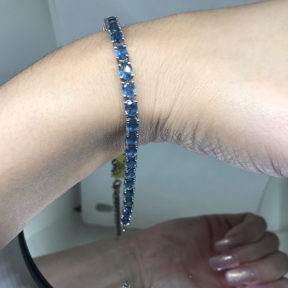Real sapphire tennis bracelet
